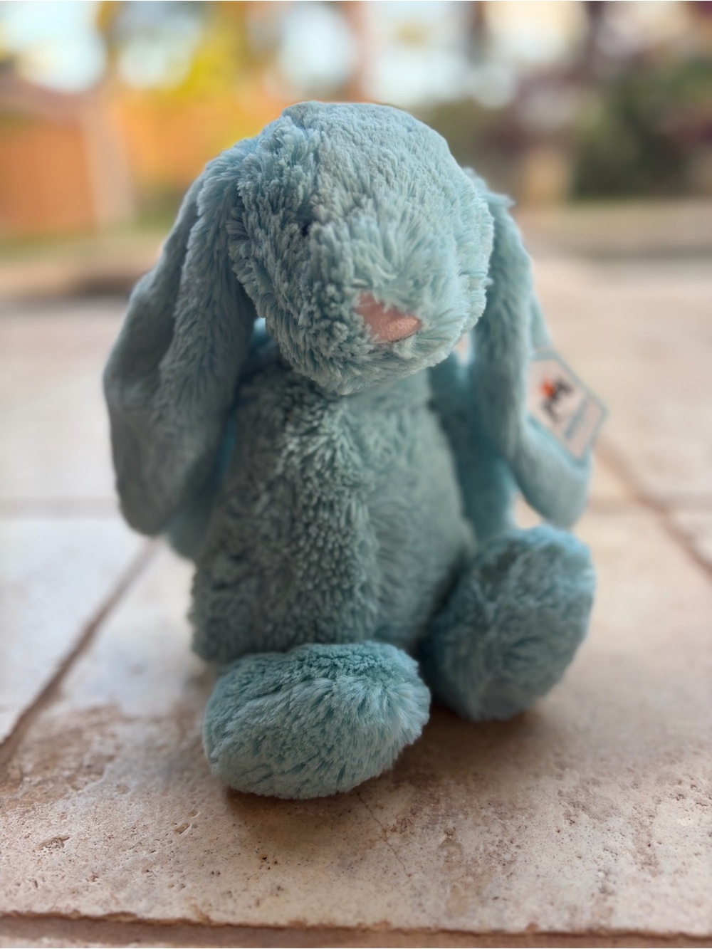 RARE!!! Jellycat Medium Bashful Aqua Bunny